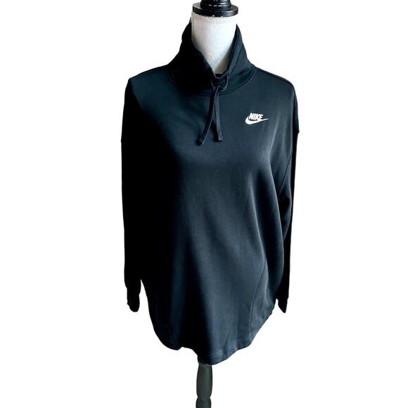 Nike Tops - Nike dri fit black oversized sweatshirt hoodie size S